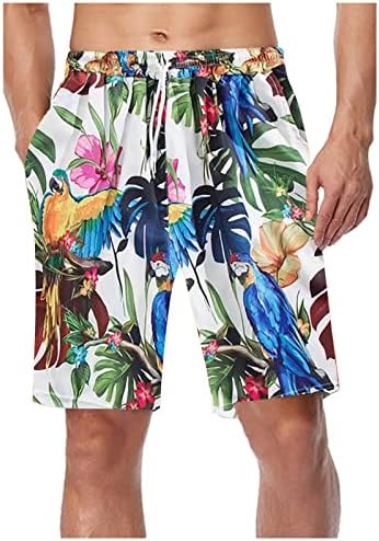 גזעי שחייה של גברים בגדלי ים של גזעי רחצה קלים של לוח הדפסה פרחוני קלים מכנסיים קצרים בהוואי חוף הוואי