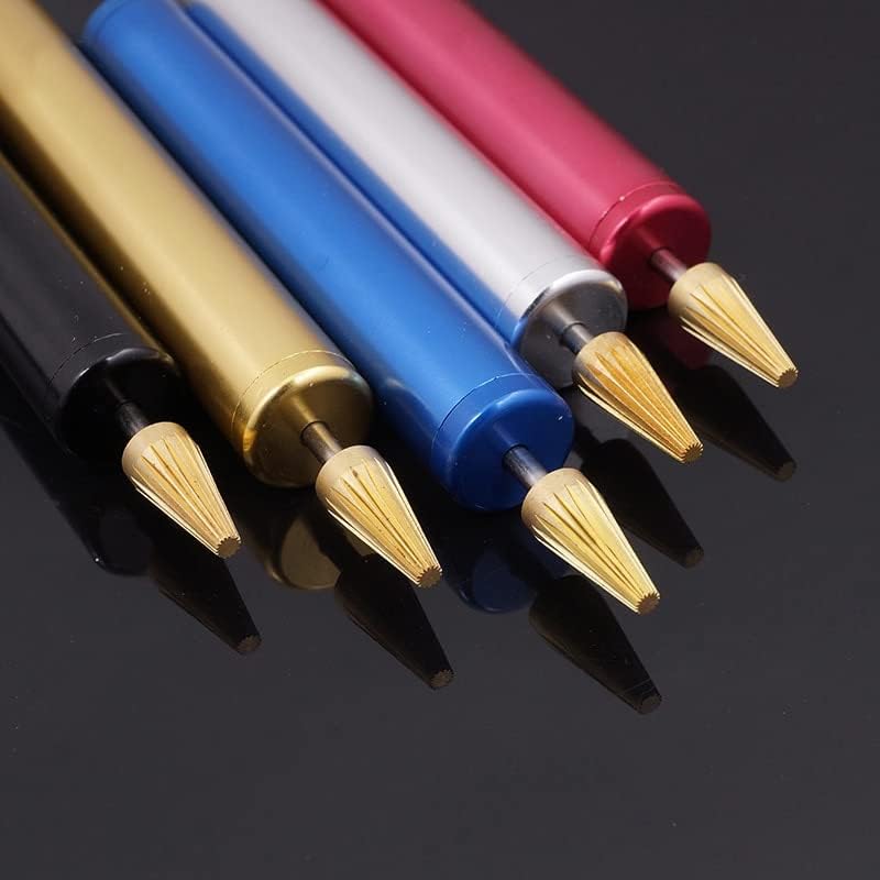 1 x קצה עור שמן שמן עט קצה עט צבע מוליך סיכה מוליך פליז ראש עליון קל כלים נקיים נקיים 5 צבעים זמינים -