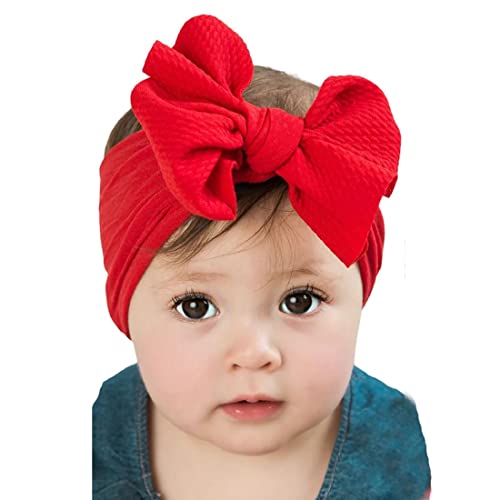תינוק ניילון סרטי ראש סרטי שיער שיער קשתות גומיות שיער אביזרי עבור תינוק בנות יילוד תינוקות פעוטות ילדים, אדום