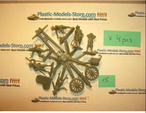 מאדים פלסטיק דגם דמויות שוודי ארטילריה + 4 רובים 30 שנים מלחמת 1/72 דמויות 72015