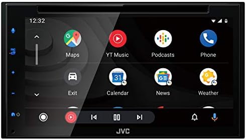 JVC KW-V660BT Apple CarPlay אנדרואיד AUTO DVD/CD נגן W/6.8 מסך מגע קיבולי, שמע Bluetooth וידיים שיחות בחינם, נגן MP3, DIN DIN, 13-Band EQ, SIRIUSXM, AM/FM רדיו CAR