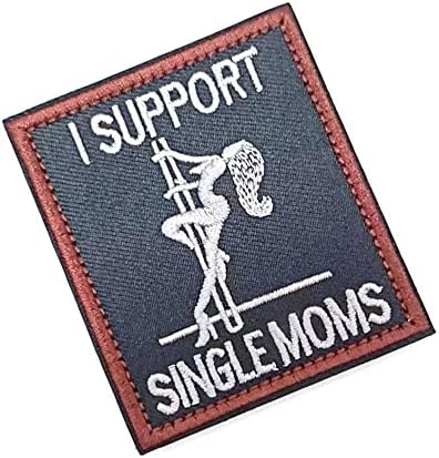 אני תומך באמהות חד הוריות טלאי וולאה טקטי מורל טקטי אפליקציה אטב טלאי רקום צבא 2 יחידות