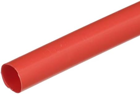צינורות מכווץ חום של חום עם איטום, 48 אינץ ', כיתה ימית, 55-110 מעלות צלזיוס טמפרטורת הפעלה, אדום, 3/8 אינץ' x 48 אינץ