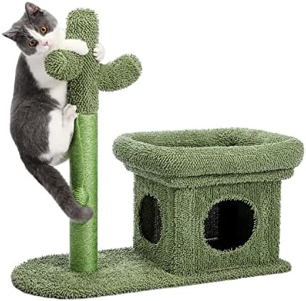 גרט קקטוס חתול עץ חתול מגדל עם סיסל גרוד לוח עבור מקורה חתולי חתול דירה קיטי לשחק בית