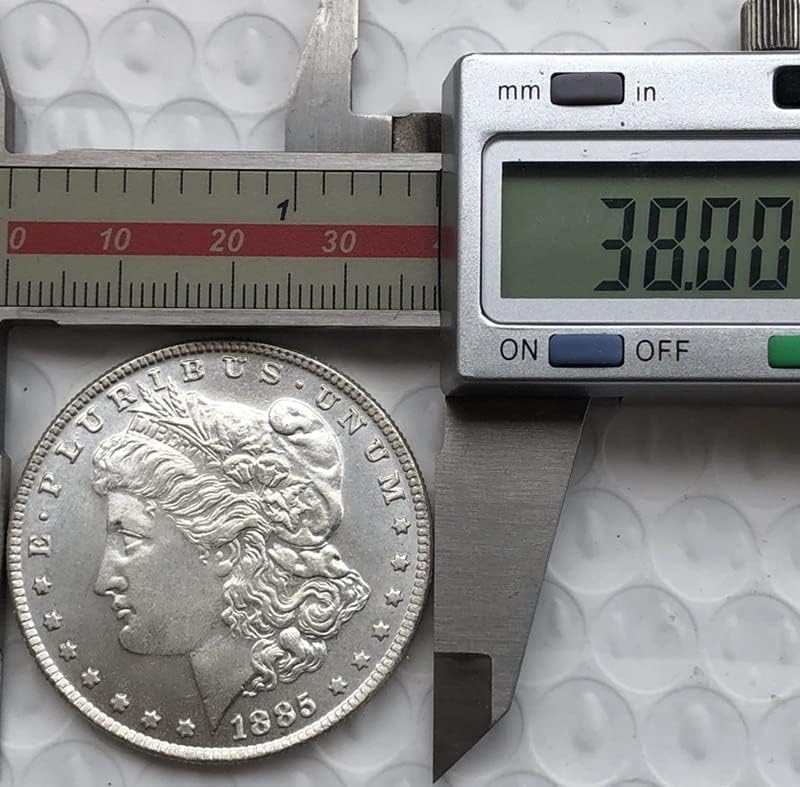 גרסת 1898p של מטבע המורגן האמריקני סילבר דולר פליז פליז מכסף מלא יד עתיק מטבעות זיכרון זרות