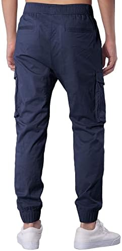 מכנסי אימון לגברים של Xiaxogool, מכנסי מטען גברים משקל קל משקל טקטי חיצוני ג'וג'ר רזה מכנסי טרנינג מתאימים לכיסים