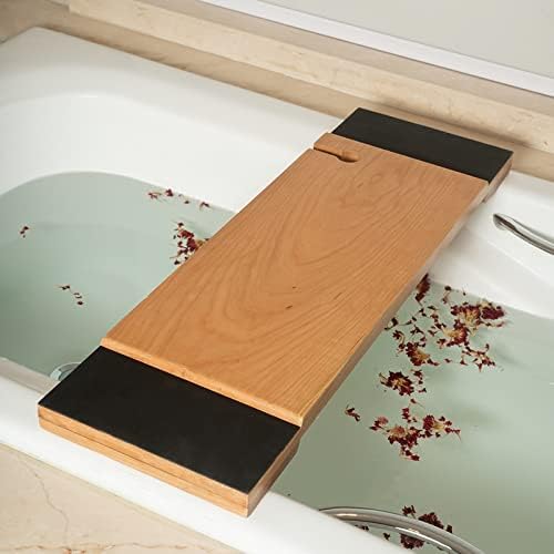 SDEWFG אמבטיה מגש אמבטיה מעץ אחסון אמבטיה ספא אמבט אמבטיה מגש מגש מדף גשר מדף מתלה קריאה