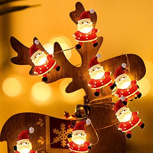 אורות שלג כובע קישוט חג המולד חג המולד שחור אורות ראש צבי הוביל אור מחרוזת אורות נורות חם