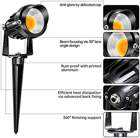 ALEDECO 9W מתח נמוך מתח LandspCape אורות עם מחברים 12V AC/DC LED LANDSPCAPE תאורת תאורה חיצונית עמיד למים זרקורים