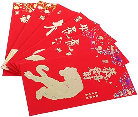 18 יחידות שנה של נמר אדום מעטפות חתונה מעטפות דקורטיבי מעטפות כיס ארנק סיני כסף מעטפת אדום מעטפות סיני אדום כסף מנות אדום מנות אדום כיסים