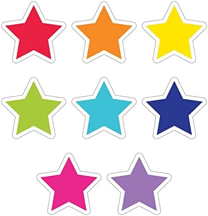 סגנון תלמידת בית ספר-נצנץ נצנץ אתה כוכב! כוכבי צבע מגזרות צבעוניות, כיתה ד ' קור, 35 חתיכות