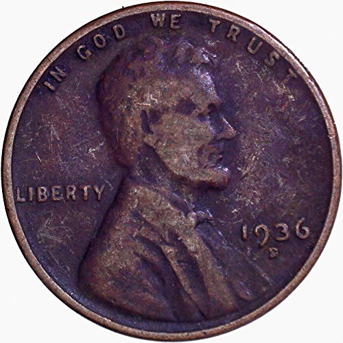 1936 ד לינקולן חיטה סנט 1 ג מאוד בסדר