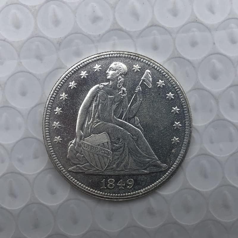 1849 מטבעות אמריקאים פליז מכסף מטבעות מצופים מלאכות עתיקות מטבעות זיכרון זרות