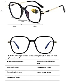 4 חבילה גדול קריאת משקפיים כחול אור חסימת עבור נשים גברים מחשב קוראי אופנה משקפיים