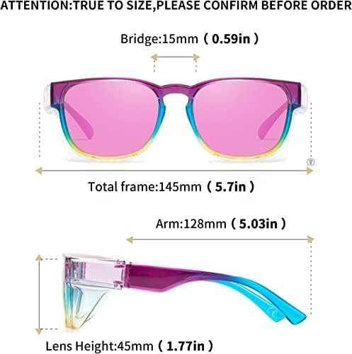 משקפי בטיחות של ג'ו אנטי ערפל מתאימים למשקפי ראייה משקפי שמש בטיחותיים מקוטבים משקפי שמש גוונים לגברים אחיות נשים