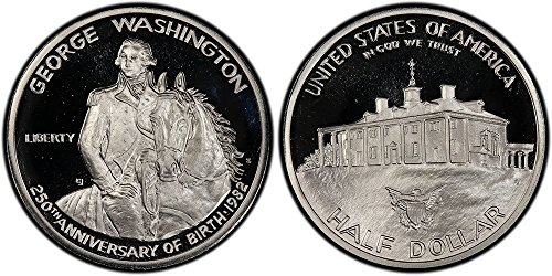 1982 S ג'ורג 'וושינגטון זיכרון כסף חצי דולר חצי דולר 50C הוכחה DCAM MINT MINT