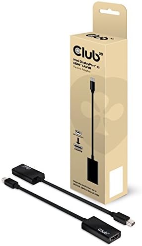 Club3d Mini DisplayPort 1.1 ל- HDMI 1.4 VR מוכן 4K 30Hz, שחור