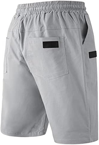 גברים של מכנסיים קצרים מזדמן כותנה שרוך אלסטי מותניים שטוח מול חוף מכנסיים קצרים מטען