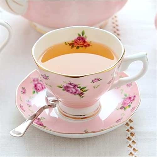 Liuzh ורוד רוז רוז האדו סט תה כוס כוס קרמיקה אלגנטית אחר הצהריים סט תה ביתי