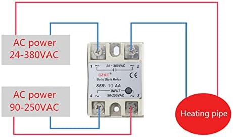 Buday ממסר מצב מוצק SSR 10AA 25AA 40AA בקרת AC AC מעטפת לבנה שלב יחיד ללא כיסוי פלסטיק כניסה AC 90-250V