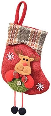 עיצוב חג המולד מתנה ממתקים מתנה סנטה עץ מיני גרב שקית חג המולד גרב דקור בית חיות מכוניות מתנדנדות