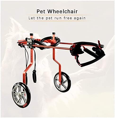 מסגרת מתכתית כורסה גלגלים לחיית מחמד לכלבים קטנים, סד רגליים מובחר לכלבים רגל אחורית כלבים עגלה עגלת חיות מחמד לכיס גלגלים נכים רגליים אחוריות /כלבים /קוד מוצר: WWA-49