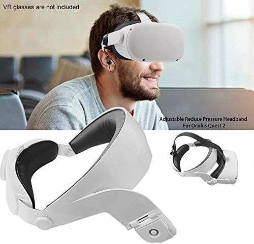 רצועת ראש לסר ראש אוזניות Oculus Quest 2 VR עם כרית קצף, הקלה בלחץ