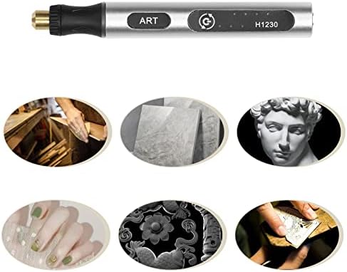 עט שחיקה חשמלי של Huiop, קומפקט טחינה חשמלית עט ציפורניים אמנות מכונת ליטוש מתכת אותיות מתכת גילוף מכשיר טחינה USB נטענת 3 הילוכים של מהירויות מתכווננות