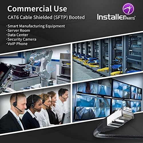 Installerparts אתחול 1 רגל - שחור - סדרה מקצועית - 10Gigabit/SEC רשת/כבל אינטרנט במהירות גבוהה, 550 מגה הרץ