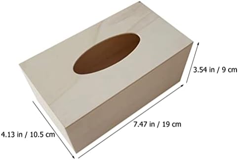 Alipis 5 יחידות מחזיק קופסת רקמות מעץ מחזיק רקמות מלבני מכסה מכסה רקמות לפנים מתקן יריון מתקן קופסא מארגן רקמות קאדי