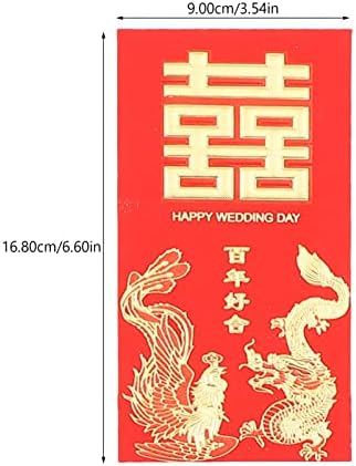 האנבאס 30 יחידות חתונה סיני חדש שנה נייר אדום מנות אדום מעטפות כסף שקיות