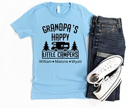 מותאם אישית סבא של שמח קטן חניכים חולצה, מתנה עבור קמפינג משפחת יום אב
