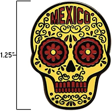 נווד לב מקסיקו פין-סוכר גולגולת פין-מקסיקו אמייל פין-מקסיקו מזכרות