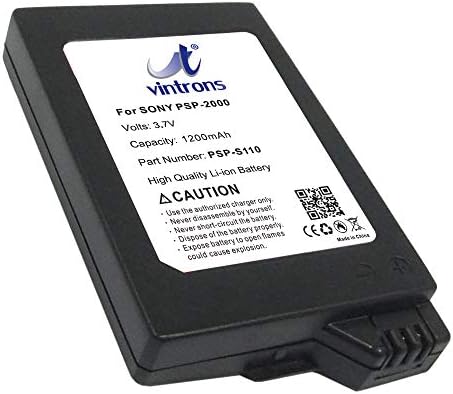 VI Vintrons החלפת סוללות תואמת עבור Sony Lite, PSP 2, PSP-2000, PSP-3000, PSP-3004, SILM,