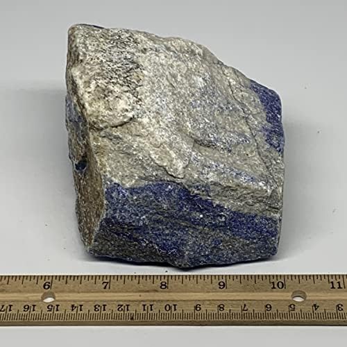 1400 גרם, 4 x4 x3.1 , טבעי מחוספס לפיס לזולי קריסטל מינרלים מאפגניסטן, B21466