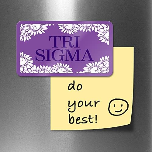 Sigma Sigma Sigma Sorority Aluminum מגנט לבית ספר, משרד, מקרר, לוח לבן, מטבח, לוח הודעה 2 x 3