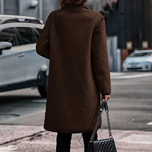 נשים גדול מעיל מוצק צבע ארוך שרוול נוח להאריך ימים יותר חורף רופף מעיל מזדמן קרדיגן מעיל