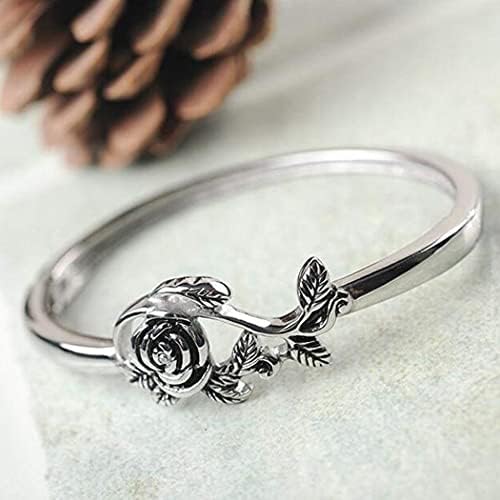 צבעוני בלינגטיני רוז פרח כסף טבעת, לערום טבעות לנשים קטן מעדן 925 כסף מצופה טבעת עדין כל יום טבעת לנשים מינימליסטי אישית תכשיטים