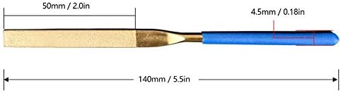 ערכת קבצי מחט יהלום, 5.5 אינץ 'אורך כולל 2.0 אינץ' קובץ יהלום פלדה באורך שמיש לגילוף תכשיטים מאבן קרמיקה מתכתית, 10 יחידות, יהלומים