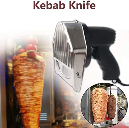 סכין קבב חשמלית, 80 וואט יכולה להתאים את העובי מבצעה קבב חשמלי כף יד סכין קבב טורקית מכונת קופיץ חשמלית, לעוף חזיר כבש ביתי