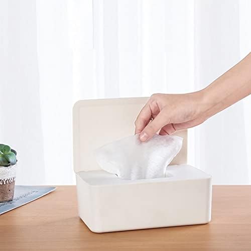 מחזיק מתקני מגבונים רטובים של Ayrsjcl עם קופסת אחסון מכסה קופסת רקמות רטובות ביתי כיסוי אבק אבק לסלון שולחן אמבטיה שולחן אמבטיה