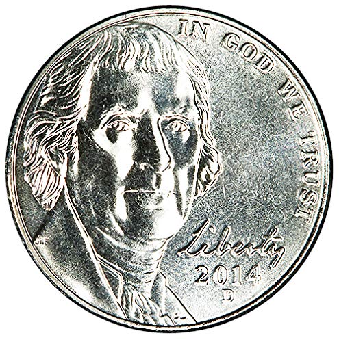 2014 D BU Jefferson Nickel Choice Uncirculated Us Mint