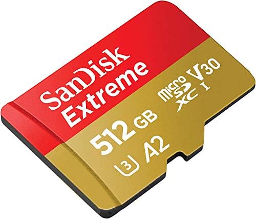 סנדיסק אקסטרים 512 ג 'יגה-בייט כרטיס זיכרון עבור די-ג' יי-די-איי עובד עם מיני 3, מיני 3 פרו, די-ג ' יי-אר-סי צרור עם 1 הכל מלבד סטרומבולי מיקרו קורא כרטיסים