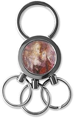 Sarabande XJJ ציור שמן נירוסטה מפתח מתכת שרשרת מפתח טבעת מכונית מכונית מפתחות מתנה קליפ מתנה