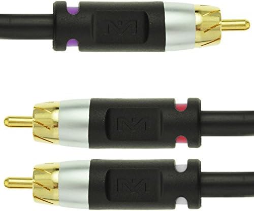 סדרת Ultra ™ MediaBridge ™ RCA y -Adapter -1 זכר עד 2 זכרים לשמע דיגיטלי או סאב וופר -מוגן כפול עם RCA למחברים מצופים זהב RCA -שחור -