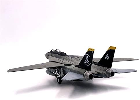 העתק דגם מטוס 1/100 עבור לוחם F-14 Tomcat Jolly Roger טייסת בואינג טילים צבאיים מפציץ מפציץ אוסף דגם מתכת