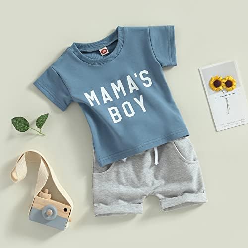 פעוטות בגדי תינוקות בגדים מאמאס מכתבי ילד הדפס מכנסיים קצרים קביעת תלבושת אחים קטנה בקיץ