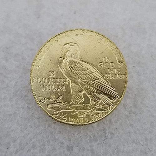 מלאכות עתיקות אמריקאיות 1928 5 מטבע זהב מטבע הודי אוסף סחר חוץ דולר הכסף