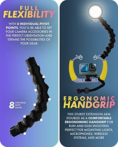 - 8 לבטא מצלמה אסדת הארכת הר - גמיש הארכת זרוע עם כפול סוסק ברגי הרכבה עבור מצלמה כלובי אסדות - הרכבה מצלמה קובץ מצורף זרוע