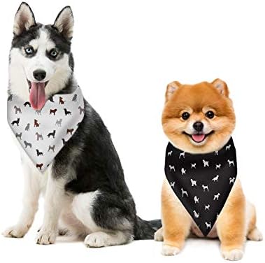 מטיף קשת עניבה לצבוע הדפסת כלב בנדנות,רחיץ משולש ליקוק, בינוני גדול בנדנות לכלבים וחתולים
